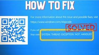 How to Fix SYSTEM THREAD EXCEPTION NOT HANDLED BSOD | HOBI IT