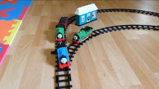 Thomas and Friends Toy Trains Percy Motorized Trackmaster on a Big Track