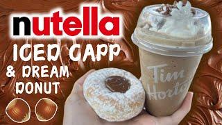 Tim Hortons' NEW Nutella Iced Capp & Dream Donut | Tim Hortons Taste Test