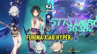 (F2P) C0 FURINA XIAO Hyper | 4.2 Spiral Abyss Floor 12 (4.1 Rotation) | Genshin Impact