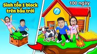 100 ngày Sinh Tồn trên 1 block giữa bầu trời Skyblock bqThanh và Ốc Liệu Sống Sót??