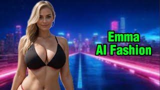 [4K] Emma AI Fashion: Chevron Pattern Underwear Bold, Chic & Unstoppable!