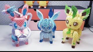 3D origami; Pokemon GlaceonTutorial part 3