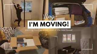 VLOG : I'M MOVING!!!  London edition | Packing, Moving, New House Tour! | Uni Student Intl.