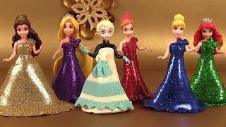 Play Doh Sparkle Princesses Elsa Ariel Belle MagiClip Pâte à modeler