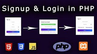 Complete PHP Auth System with Email Verification & Password Reset Frontend & Backend + Source Code