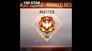 Master in 100 STAR #shorts || Clash Squad Rank Push To Grandmaster  #freefire || Top 1 #short 