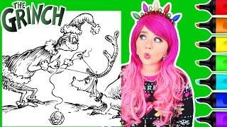 Coloring The Grinch & Max Christmas GIANT Coloring Page | Ohuhu Art Markers