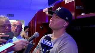 Alex Verdugo reflects on his fall in left field vs. Baltimore