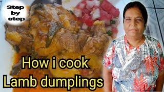 Step by step Recipe on how I cook lamb dumplings using mince and curry pieces served with salsa.