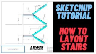 How to Layout Stair Stringers in Sketchup - Tutorial and Drawing Shortcuts