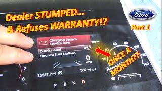 Ford Dealer STUMPED...REFUSES WARRANTY!! (Part 1 - Intermittent Charging System MALFUNCTION)