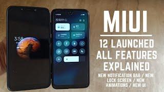 Miui 12 officially launched / All features explained / new notification bar / new lock style / hindi