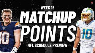 The Most Important Matchup Points For The Week 16 NFL Fantasy Playoffs!