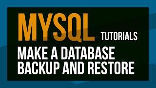 Backup MySQL Database - Use SQL and PHPMyAdmin to backup and restore a database