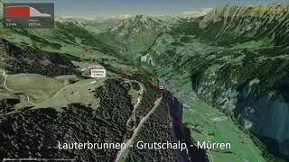 Lauterbrunnen – Grutschalp – Mürren ∆ hiking trails ∆ 3d-trail.com/switzerland/