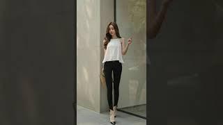 Korean Jeans And Tops Designs Idea For Girls 2021|Casual Wear Jeans With shirt|#Shorts #youtubeshort