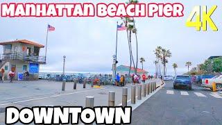 [4K] Walk Tour Downtown Manhattan Beach California