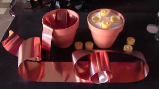 DIY Terracotta Air Heater! - New Design! 2 Pots w/copper foil lining, sand & beeswax candles! + fan