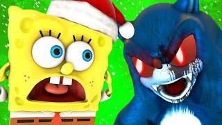 СОНИК.EXE vs Губка Боб (Ной Рождество Новый Год Sonic.exe SpongeBob Спанч Боб 3D Анимация)