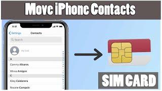 How to Move iPhone Contacts to SIM | Backup iPhone contacts to Sim Card