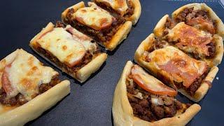 Turkish Pide Recipe | Minced beef pide | Turkish pide with ground beef recipe