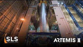 Artemis II Space Launch System LH2 Tank complete