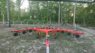 Kubota RA210CR hay rake first operation