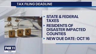 Tax filing deadline extended