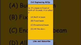 Civil engineering MCQs | Strength of materials objective questions | Best for GATE|  #shorts