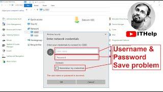 How to save/remember Network Sharing PC Username & Password | Username & Password Saving Problem