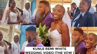 Emotional white wedding video of Kunle remi & wife (Bimbo Ademoye cried )