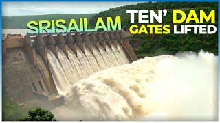 Srisailam Dam 10 Gates open Due to Heavy Inflow | Hybiz tv