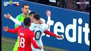 Messi Red Card vs Chile