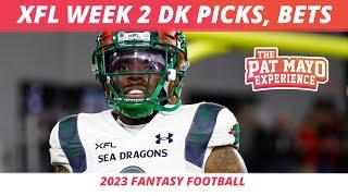 2023 XFL Week 2 Picks, Bets | DFS XFL DraftKings Picks | XFL Team and Player Notes