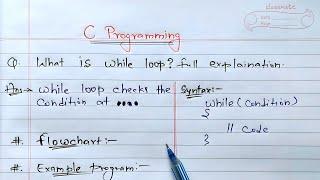 While Loop in C Programming | Learn Coding