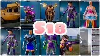 PUBG MOBILE SEASON 18 LEAKS | SEASON 18 RP 100 OUTFIT | SEASON 18 ALL MYTHIC OUTFIT | S18 VEHICLE