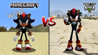 GTA 5 Sonic Shadow VS Minecraft Sonic Shadow - WHO IS BEST?