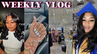 WEEKLY VLOG | grad week, maintenance, shopping, hair appt + more