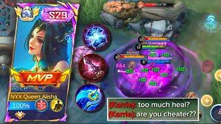 ALICE WTF LIFESTEAL AND DAMAGE CHEAT BUILD | NEW INSANE TRICK TO DOMINATE - Mobile Legends