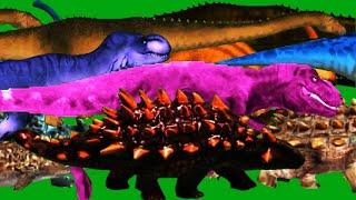 Dinosaurus Jurassic Animals Running and Walking Green Screen Blue Screen Best HD Dinosaurus Video