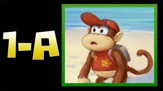 Donkey Kong Country Tropical Freeze - World 1-A (All KONG Letters & Puzzle Pieces)