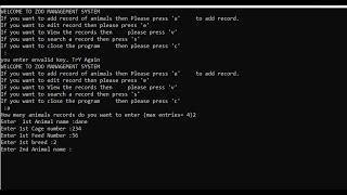 Zoo Management System in Python with source code | Source Code & Projects
