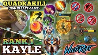 EPIC COMEBACK! KAYLE QUADRAKILL HARD CARRY PLAY - TOP 1 GLOBAL KAYLE BY ManhCon Not Here - WILD RIFT