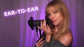ASMR Ear-To-Ear Breathing, Cheek Cupping, Brushing, Mouthy Sounds, Tongue Clicks, Ear Massage... 