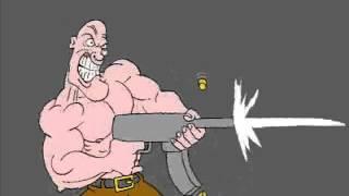 ANIMATION – Machine Gun Guy (cycle animation) (JiM SWEET) art / nOBODYart