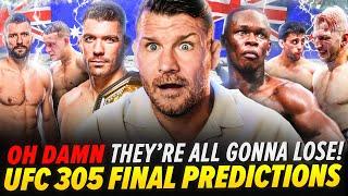 BISPING picks UFC 305: Du Plessis vs Adesanya "THEY WILL ALL LOSE!"  | FINAL PREDICTIONS