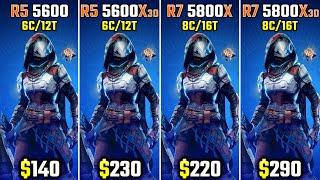 R5 5600 vs 5600X3D vs R7 5800X vs 5800X3D - RTX 4070