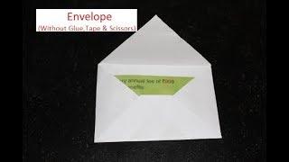 DIY - Envelope Making With Paper ( Without Glue, Tape and Scissors) At Home