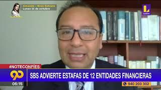  ¡Atención! SBS advierte estafas de 12 entidades financieras